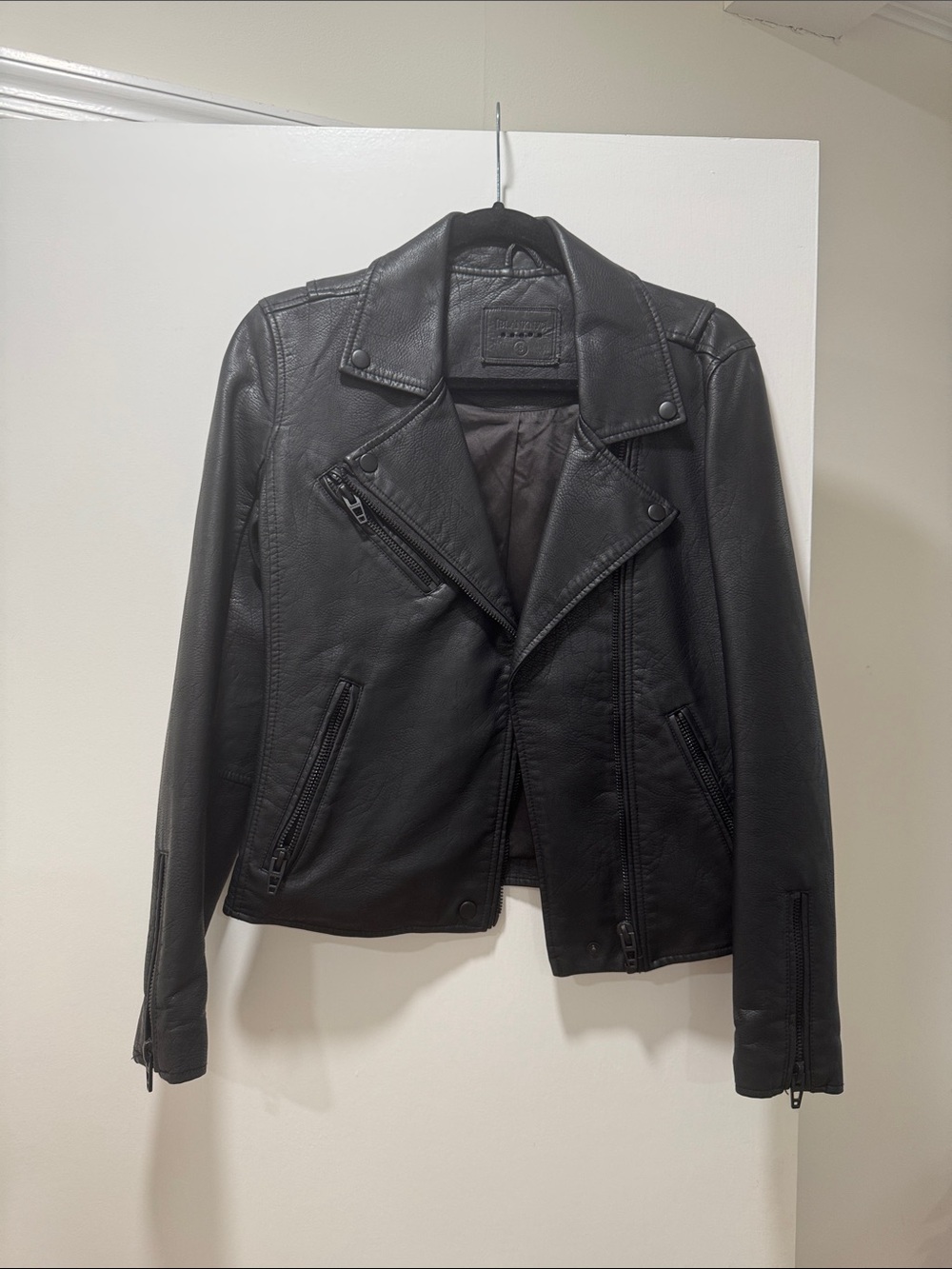 Blank NYC Black Faux Leather Moto Jacket - Women